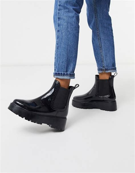 prada monolith patent leather booties dupe
